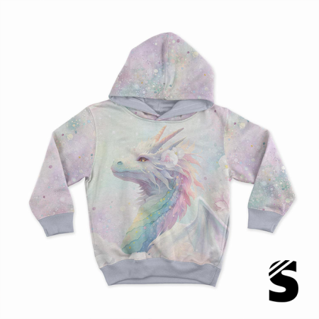 PANEL  Pastell Glitzer Dragon #2 -  French Terry  (Reaktivdruck)