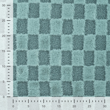 Teddy Fleece - Check Karos - "Mint"