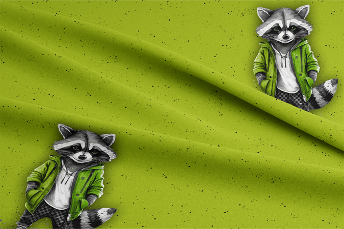 VB - Ep "Panel Racoon - LIME"  Höhe 1 Meter - SOFTSHELL