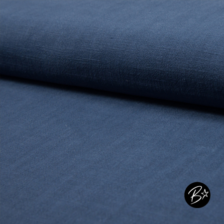 Stonewashed Leinen Stoff #Jeans Blau
