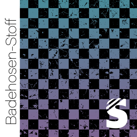 BADEHOSENSTOFF - (gewebt, nicht elastisch) - "Karogrunge LILA/SCHWARZ"