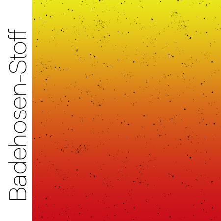 BADEHOSENSTOFF - (gewebt, nicht elastisch) - "Verlauf #rot/gelb"