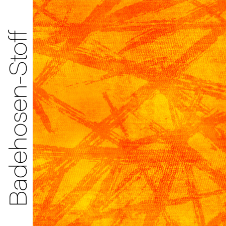 BADEHOSENSTOFF - (gewebt, nicht elastisch) - "STROKES  #Orange"