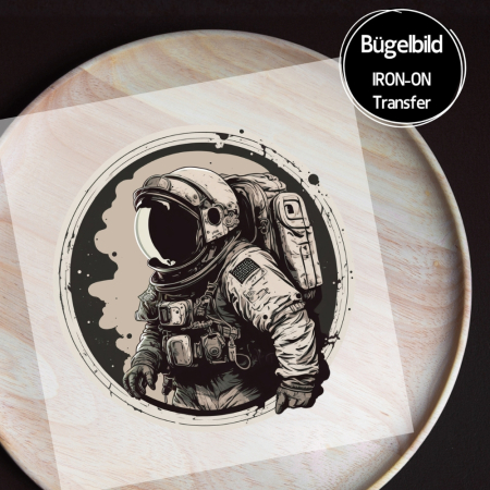 Bügelbild - " Astronaut Button #beige "