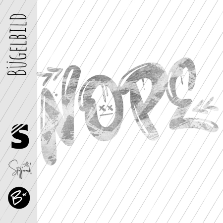Bügelbild - " Nope " Strokes #grau