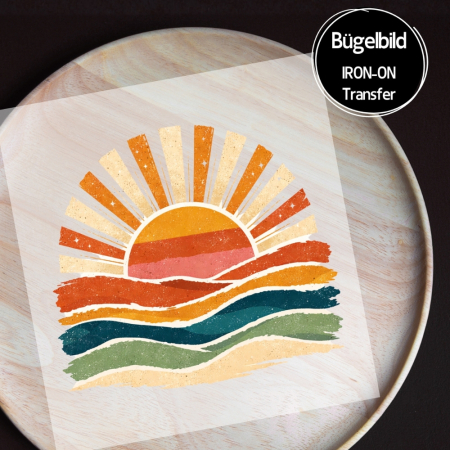 Bügelbild - " Retro Sun "