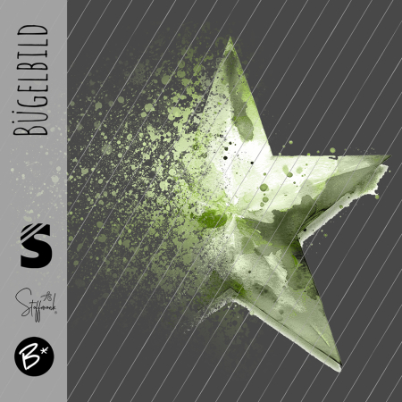 Bügelbild -  " Star zerstört #green "