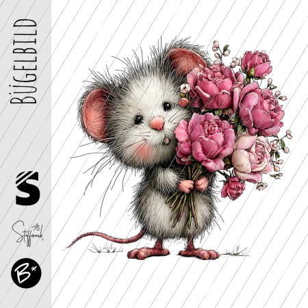 Bügelbild -  " Maus sweet "