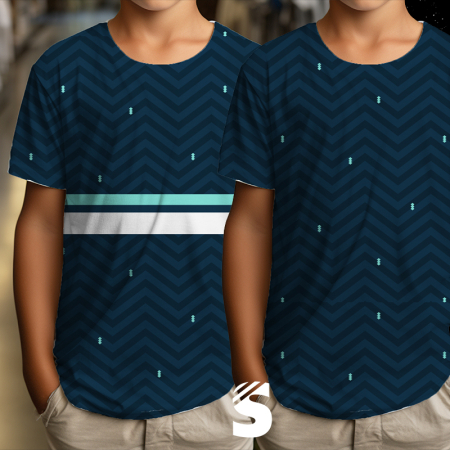 Block PANEL #dunkelblau/türkis/weiss - ca. 100x160cm - Bio Jersey