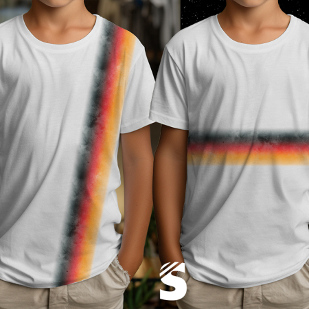 Block PANEL hellgrau #schwarz/rot/gelb - ca. 100x160cm - Bio Jersey