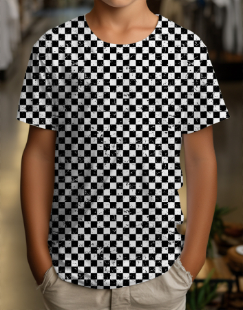 Karogrunge - #schwarz/weiss  -  Bio JERSEY