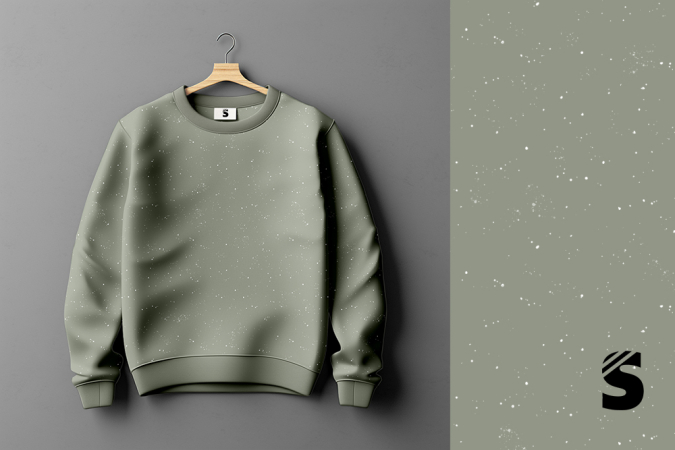 Konfetti #oliv - Bio French Terry