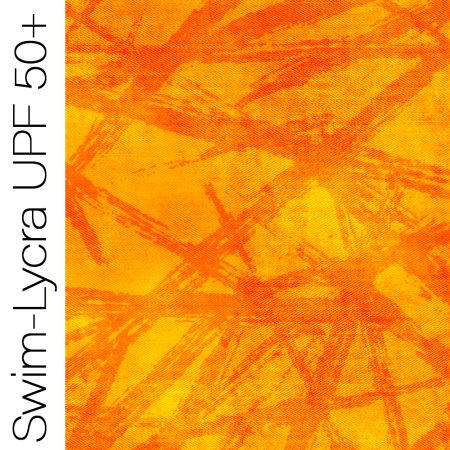 Swim-Lycra UPF 50+ / Bade/Sport Funktionsjersey -  " STROKES #orange "