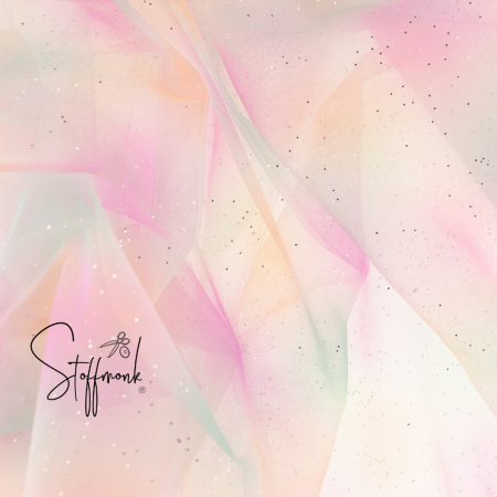Soft Tüll - Regenbogen - Glitzer