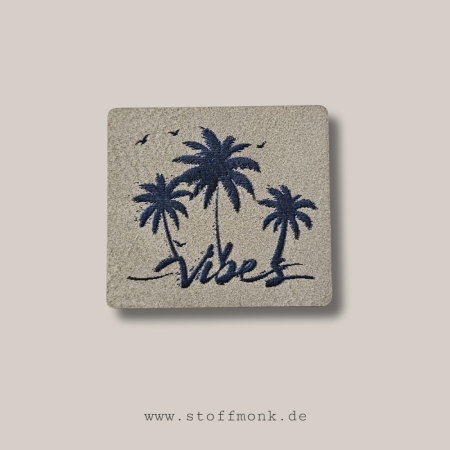 Label  " 3 Palmen - Vibes " -  ca. 4,6 cm breit - Kunstleder ++ Farbauswahl ++