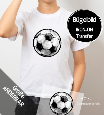 Bügelbild - " Fussball (alleine) "