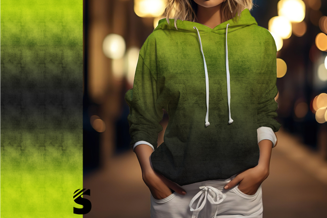 DENIM  - #dunkelgrau/lime - Bio French Terry