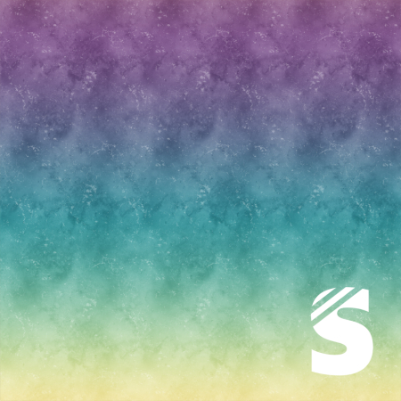 Verlauf Meterware  #Lemon/Purple/Türkis  - Bio Jersey