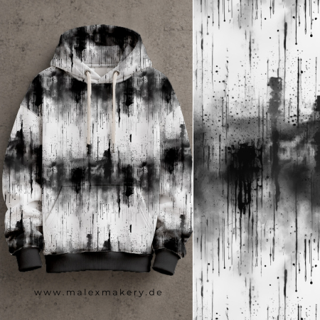 Glitch #schwarz/grau - French Terry