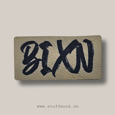 BIG Label - "BIXN" - ca. 3,5 cm x 6,7 cm - Kunstleder ++ Farbauswahl ++