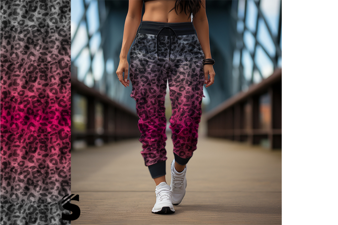 Leo GRUNGE- #dunkelgrau/pink - Bio French Terry