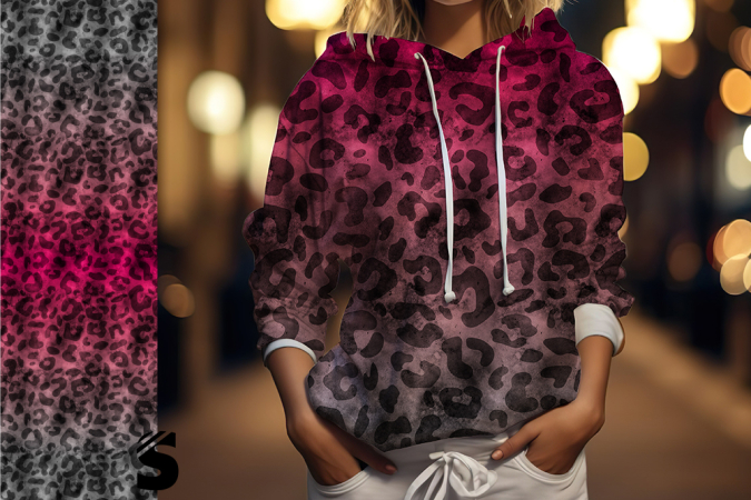 Leo GRUNGE- #dunkelgrau/pink - Bio French Terry