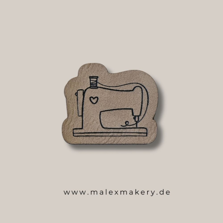 Label  " Nähmaschine Outline " -  ca. 4,5 cm breit - Kunstleder ++ Farbauswahl ++