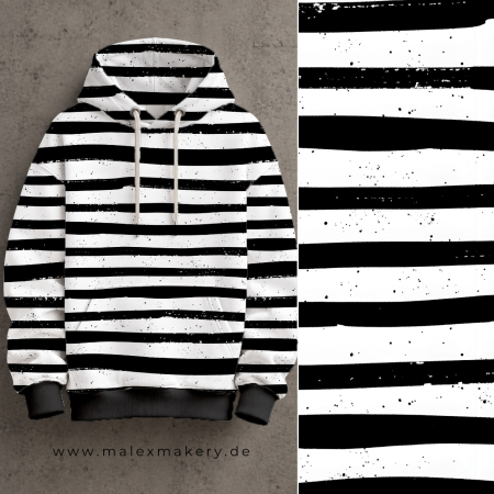 Paint STRIPES #schwarz/weiss - French Terry