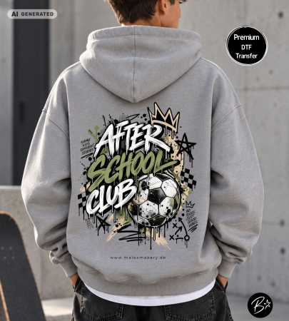 Bügelbild - " AS - Fussball "