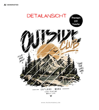 Bügelbild - " Outside Club #1 "