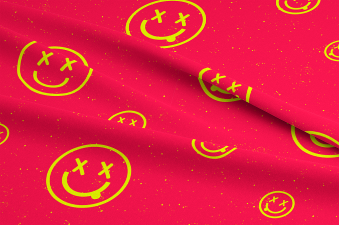SMILIES #pink/gelb - Bio Jersey