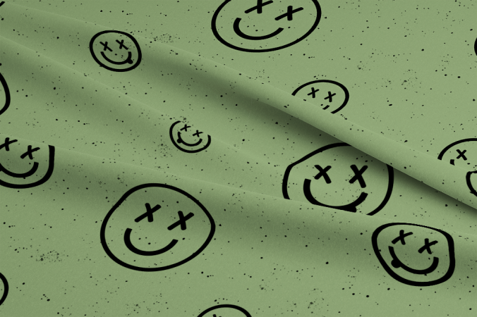 SMILIES #sage/schwarz - Bio Jersey