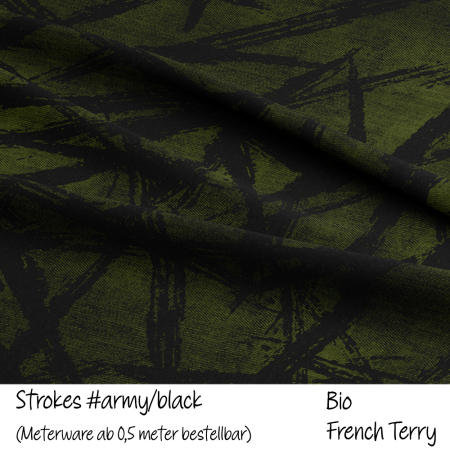 STROKES #army/black - Bio French Terry