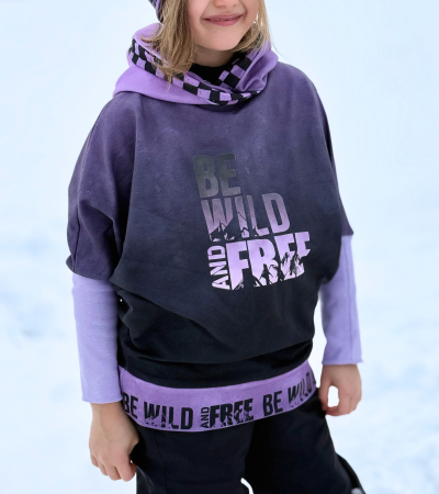 Bügelbild -  " BE WILD AND FREE #Altrosa "