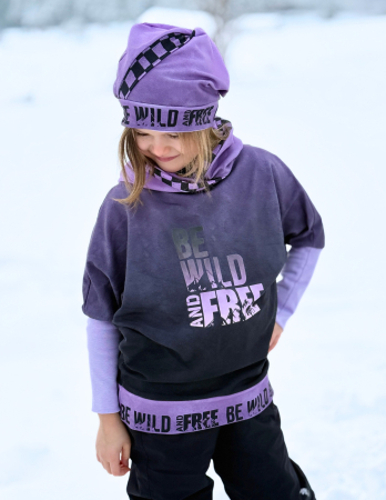 Bügelbild -  " BE WILD AND FREE #Altrosa "