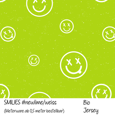 SMILIES #newlime/weiss - Bio Jersey