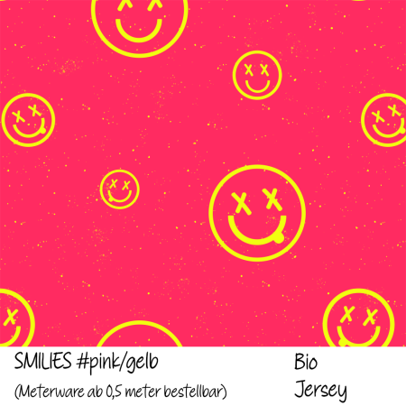 SMILIES #pink/gelb - Bio Jersey