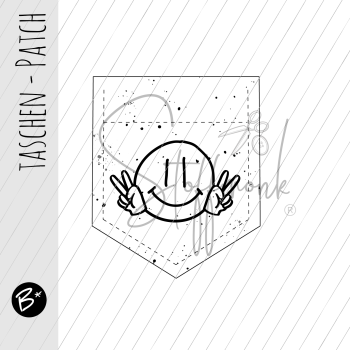 Taschen Patch - Konfetti - " Pease Smilie "