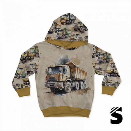PANEL  Truck beige -  French Terry  (Reaktivdruck)