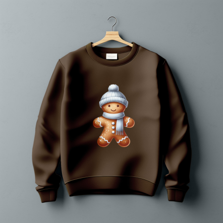 Bügelbild -  " Lebkuchenmännchen mit roter Mütze "