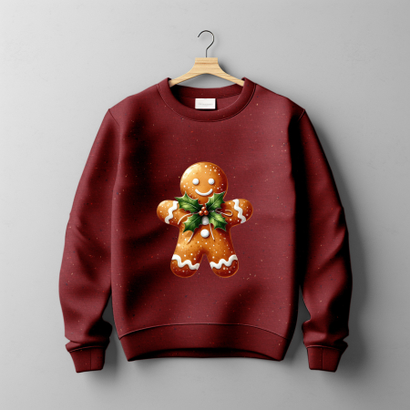 Kuschel Sweat melange - Konfetti - Himbeerrot