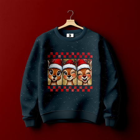 Bügelbild -  " 3er Reh Karo "