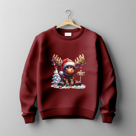 Kuschel Sweat melange - Konfetti - Himbeerrot