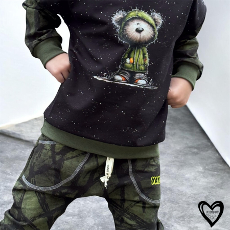 Konfetti  - #schwarz - Bio French Terry