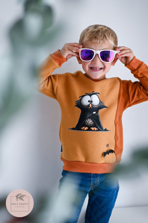 Bügelbild - H21 - " Eule mit Umhang offen  "