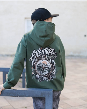 Bügelbild - " Adventure Awaits -Kompass "
