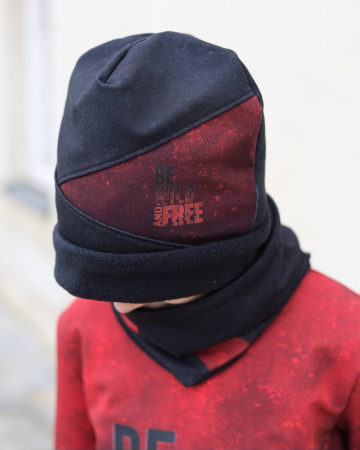 Bügelbild -  " BE WILD AND FREE #schwarz/rot "