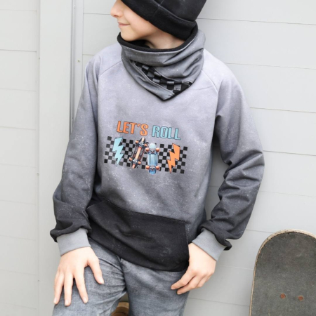 Bügelbild -  " LETS ROLL "