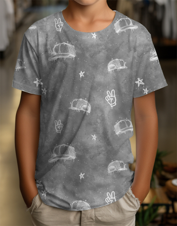 Cool Caps - #grau/weiss  -  Bio Jersey