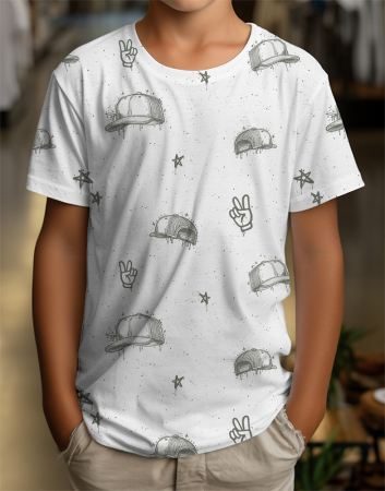 Cool Caps - #weiss/oliv  -  Bio Jersey